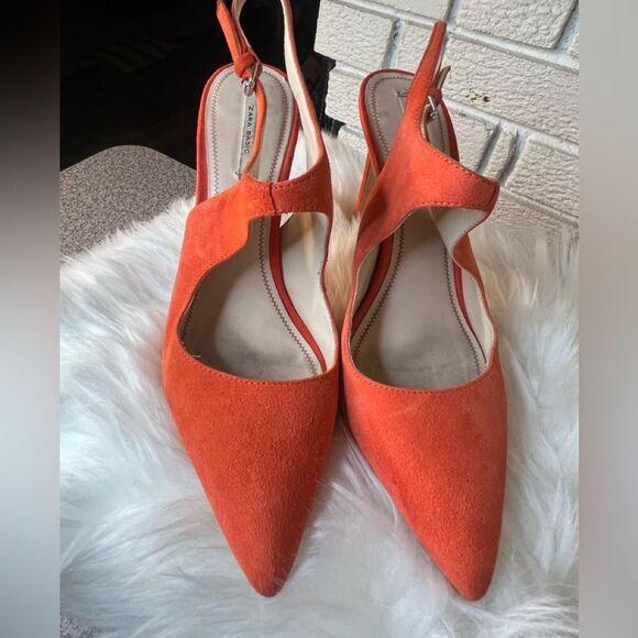 Zara Orange Swing Back Shoes - Picture 14 of 14